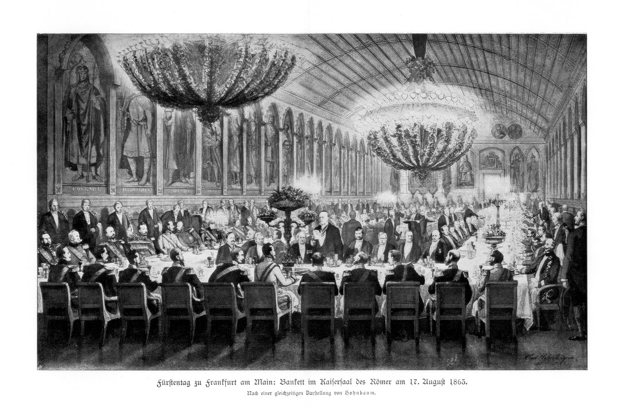 İmparatorlar Salonundaki Ziyafet, Römer, Frankfurt, 17 Ağustos 1863, 1900 by Unbekannt