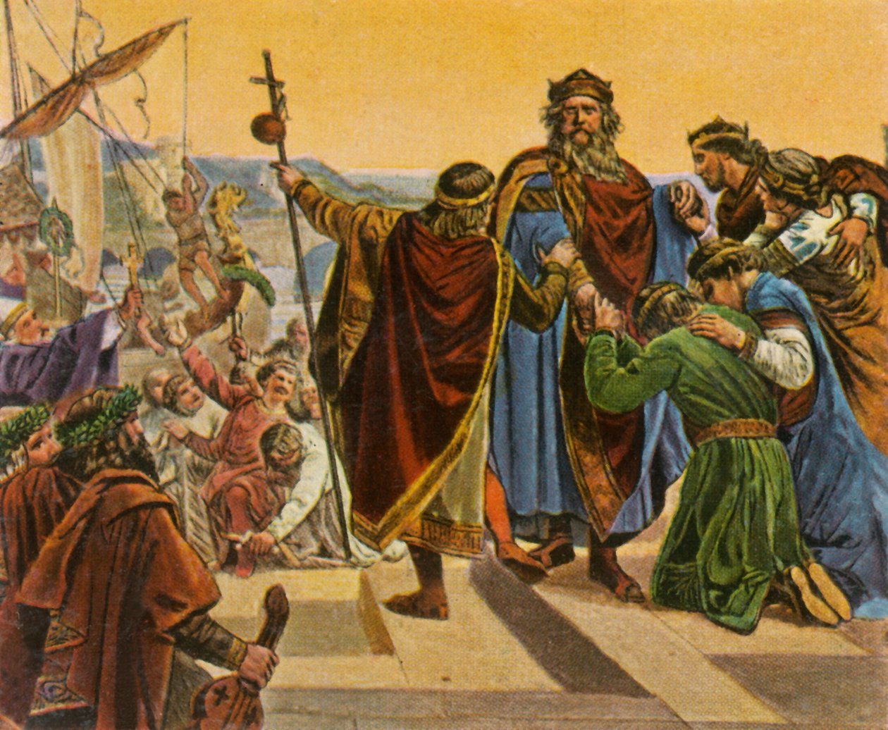 Barbaros, 1189, 1936 haçlı seferine çıkarken veda ediyor. by Unbekannt