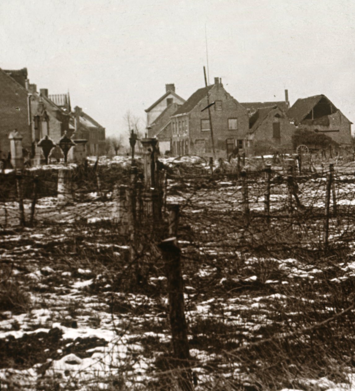 Dikenli tel, Nieuwkapelle, Flanders, Belçika, c1914-c1918 by Unbekannt
