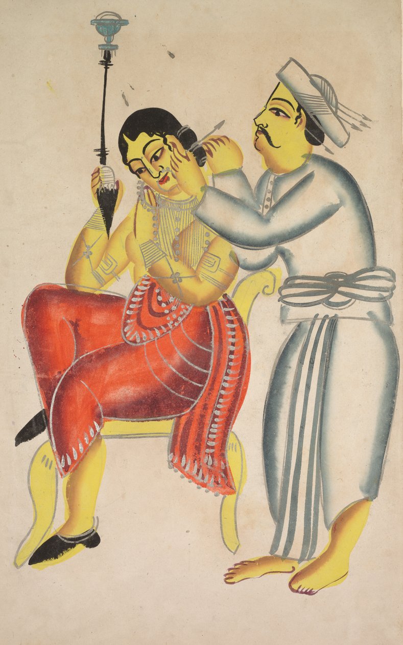 Bir Kadının Kulağını Temizleyen Berber, 1800