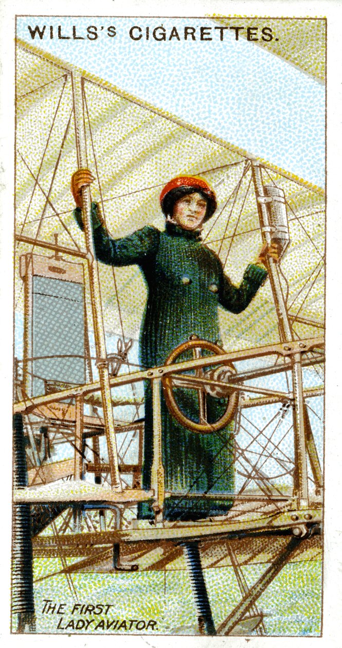 Barones Raymonde Delaroche, pilot lisansı alan ilk kadın, 1909 by Unbekannt
