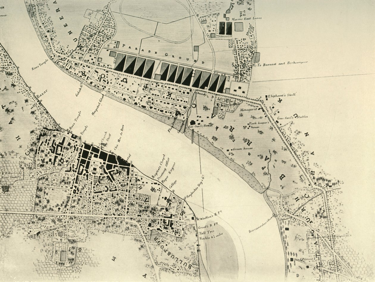 Barrackpore Park ve Cantonment, 1841, 1925. by Unbekannt