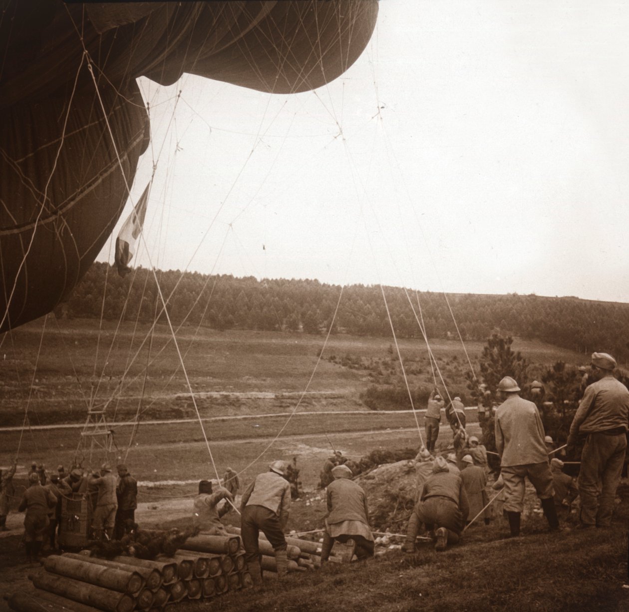 Baraj balonu, Genicourt, kuzey Fransa, c1914-c1918 by Unbekannt
