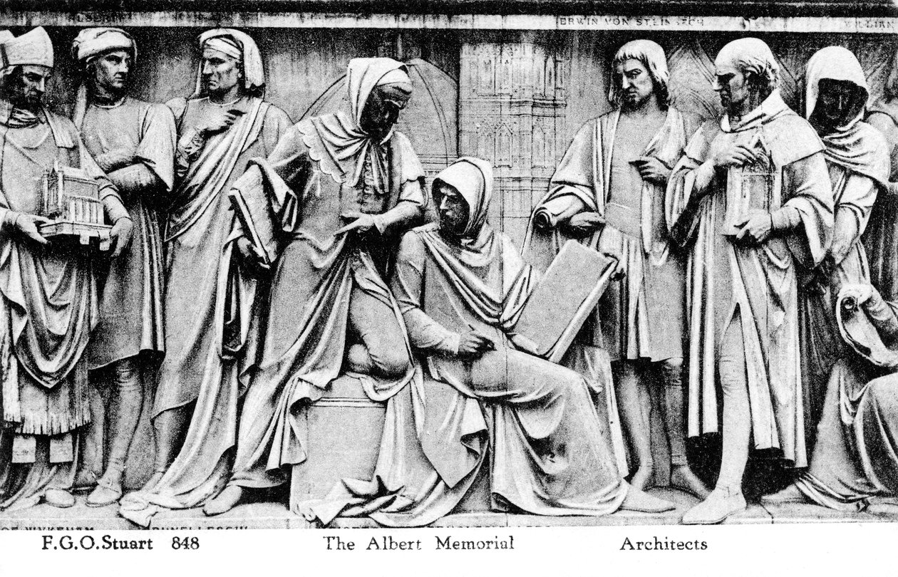 Albert Memorial, Londra, 20. yüzyılın başlarından kabartma by Unbekannt