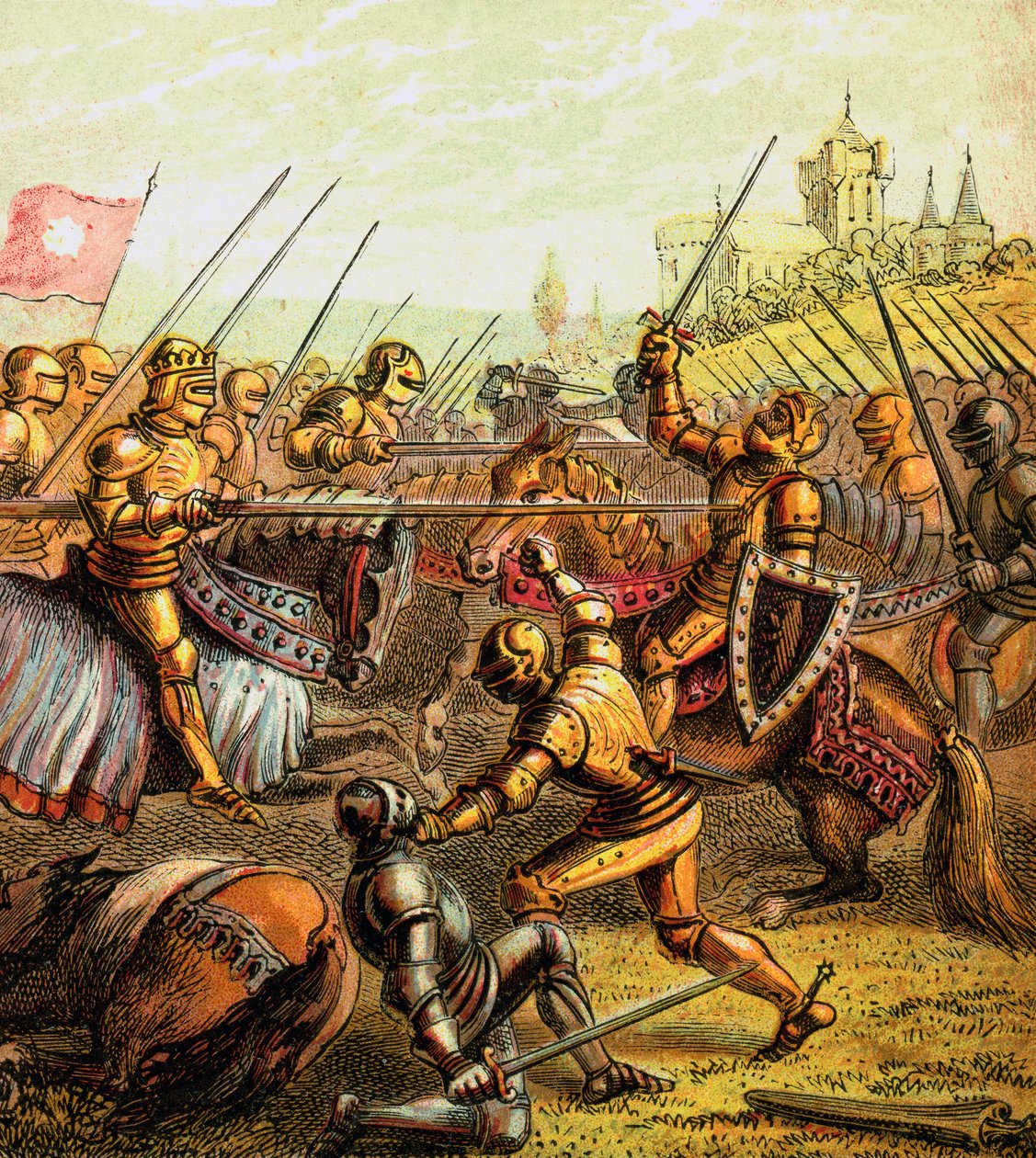 Tewkesbury Savaşı, 1471, c1850 by Unbekannt