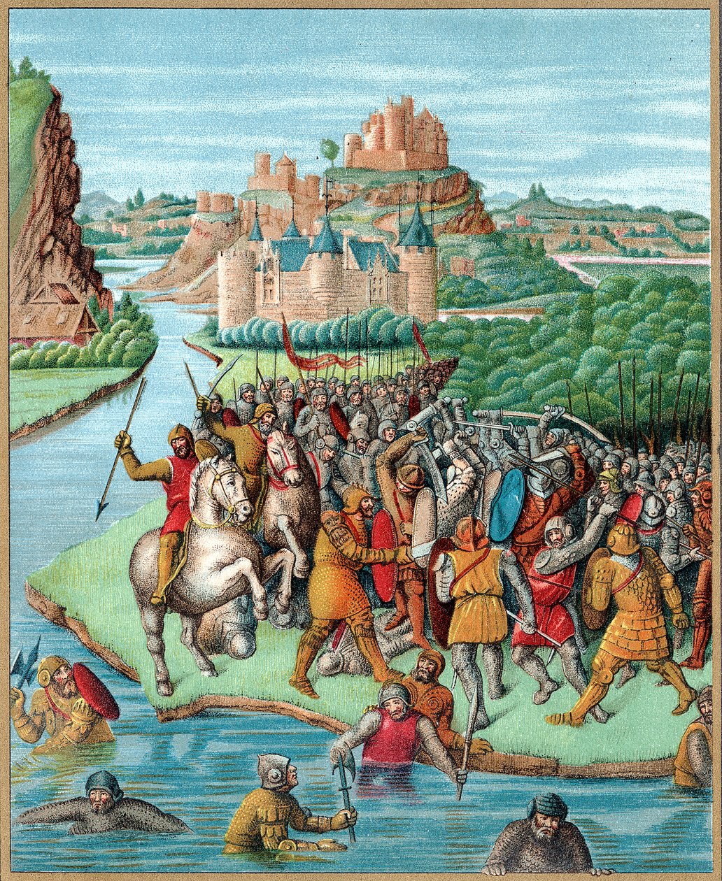 Bacchides ve Jonathan arasındaki savaş, Maccabean İsyanı, MÖ 160, c19. yüzyıl by Unbekannt