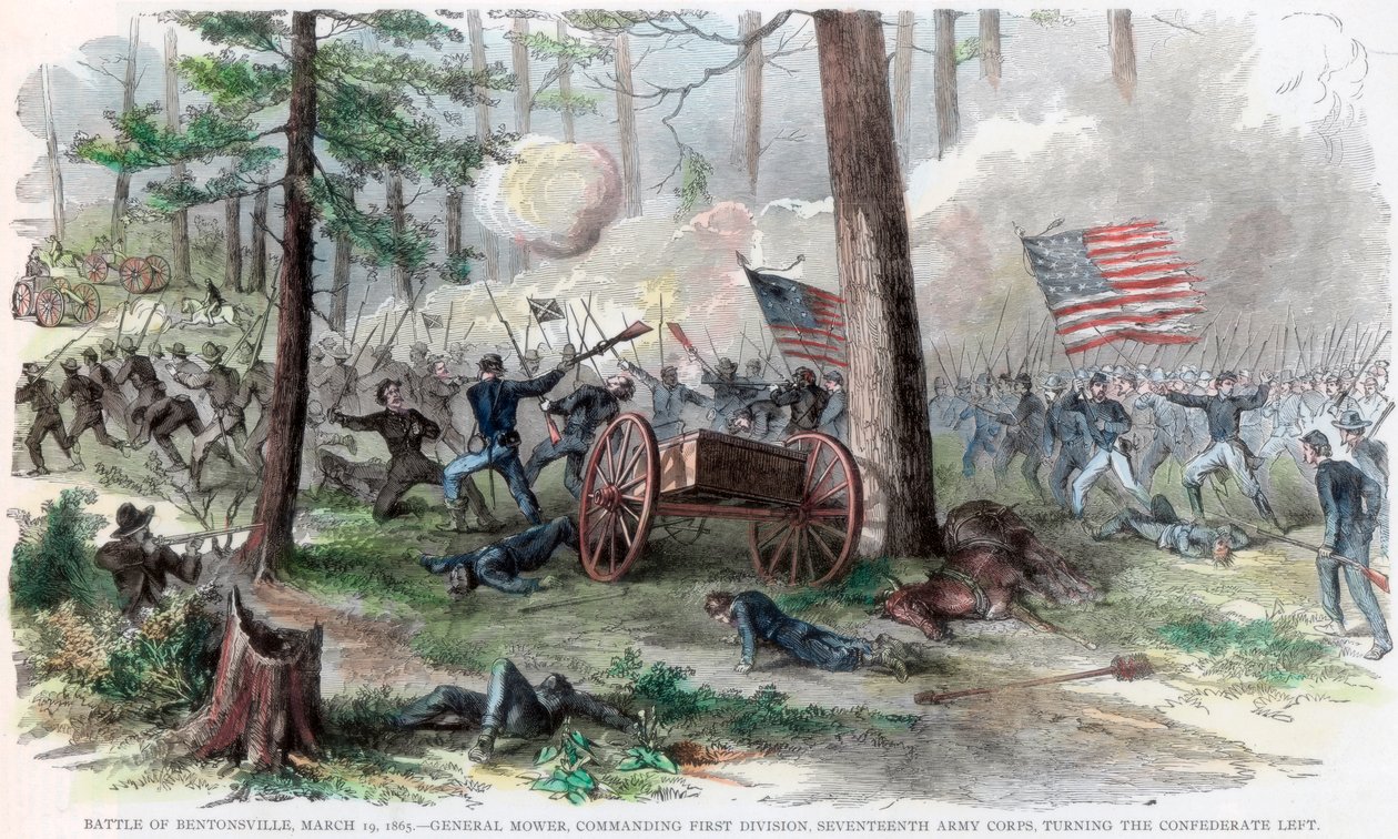 Bentonville Savaşı, Kuzey Karolina, Amerikan İç Savaşı 19 Mart 1865 by Unbekannt