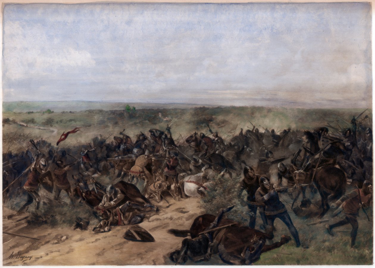 Crécy Savaşı, 26 Ağustos 1346 by Unbekannt