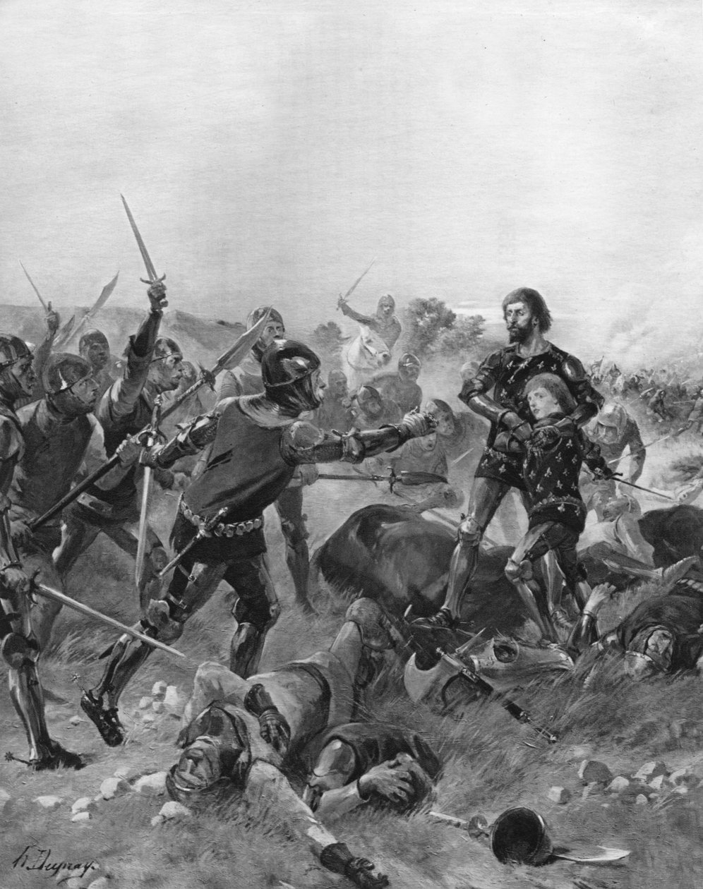 Poitiers Savaşı, Fransa, 1356 by Unbekannt