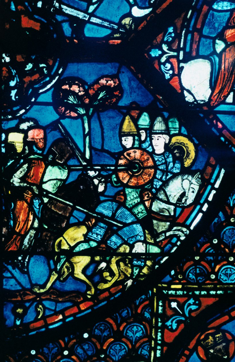 Sahagun Savaşı, vitray, Chartres Katedrali, c1225 by Unbekannt