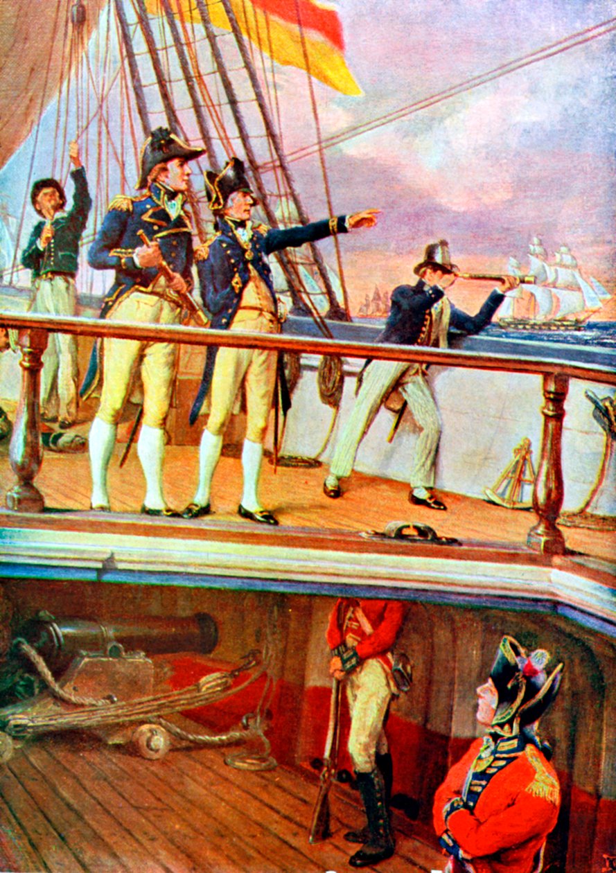 Trafalgar Savaşı, 21 Ekim 1805 by Unbekannt