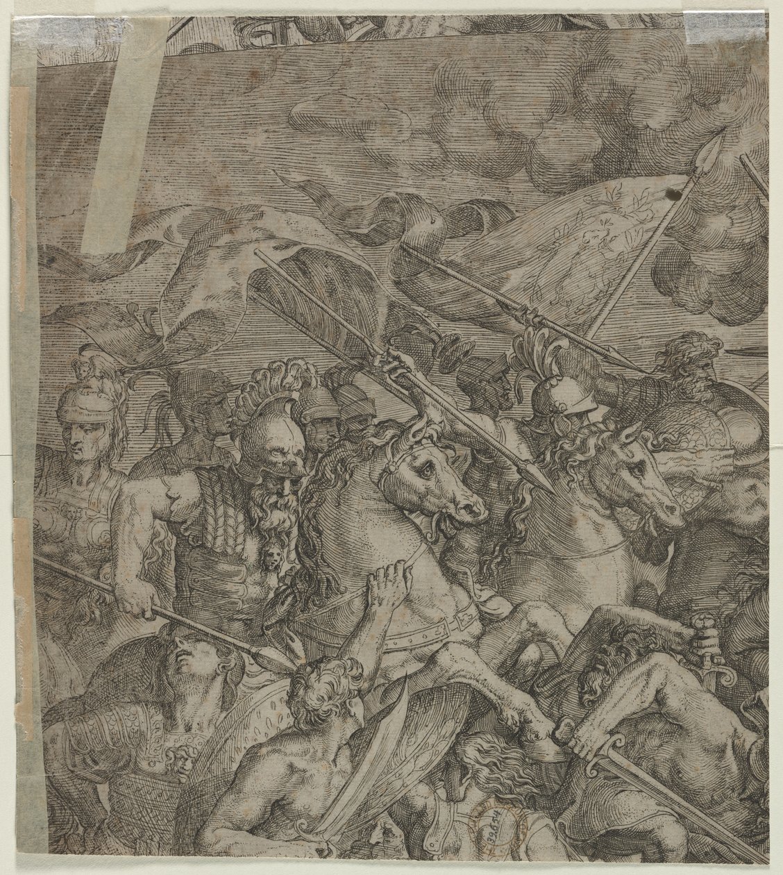 Milvian Köprüsü Savaşı fragmanı verso, 1500