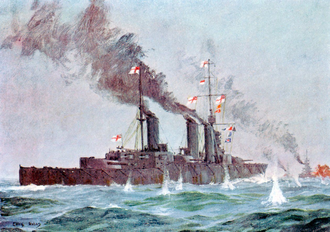 Battlecruiser HMS Lion harekete geçiyor, Jutland Savaşı 31 Mayıs - 1 Haziran 1916 by Unbekannt