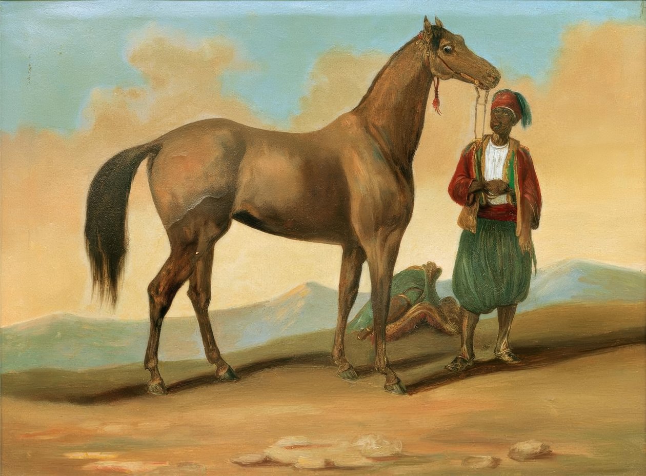 Arap atı ile bedevi by Unbekannt
