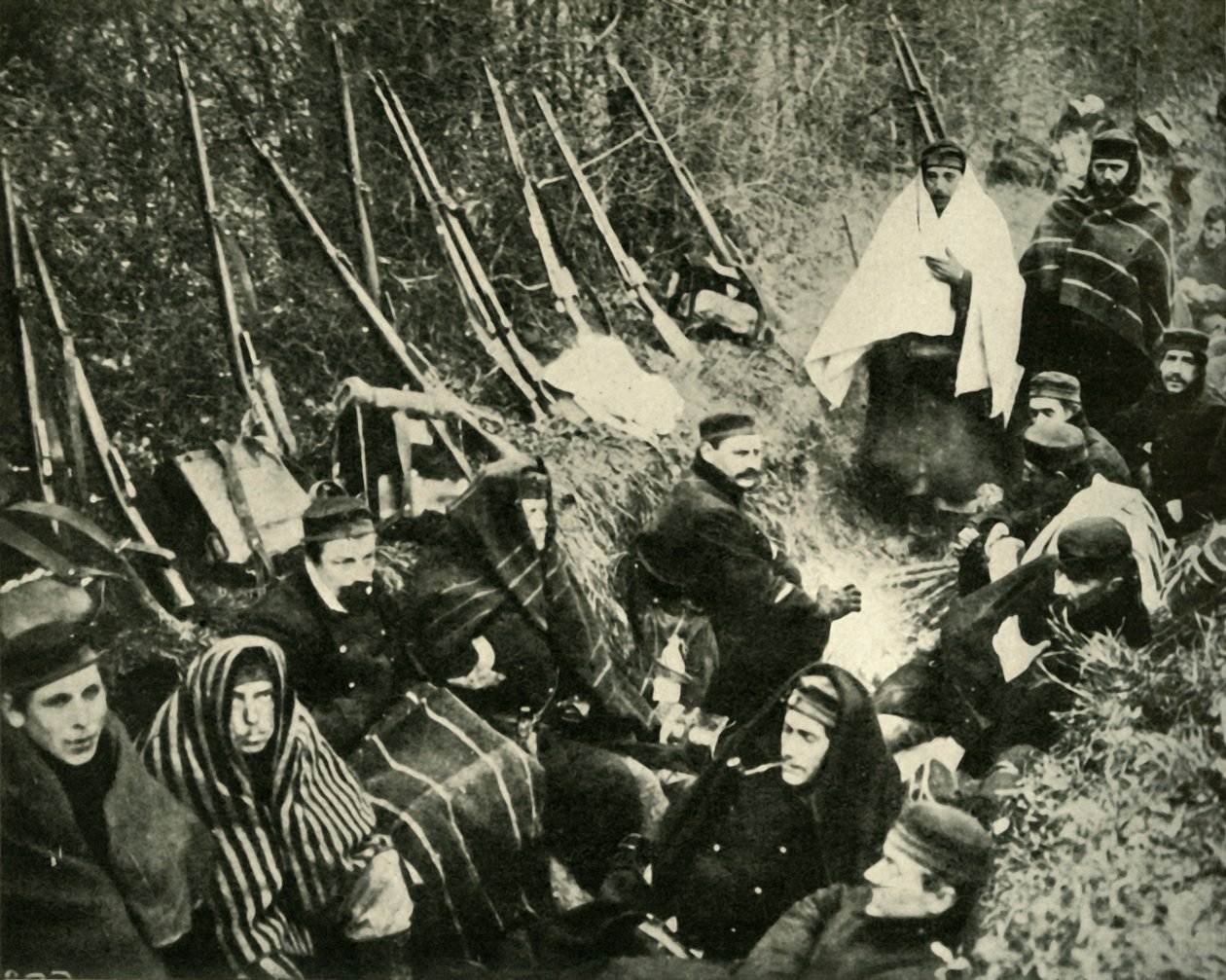 Siperlerdeki Belçikalı askerler, Birinci Dünya Savaşı, 1914, c1920. by Unbekannt