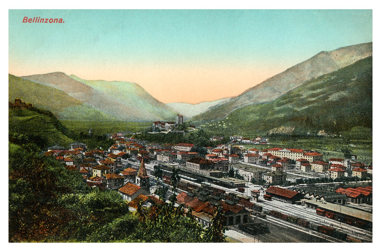 Bellinzona, İsviçre, 20. yüzyılın başları by Unbekannt