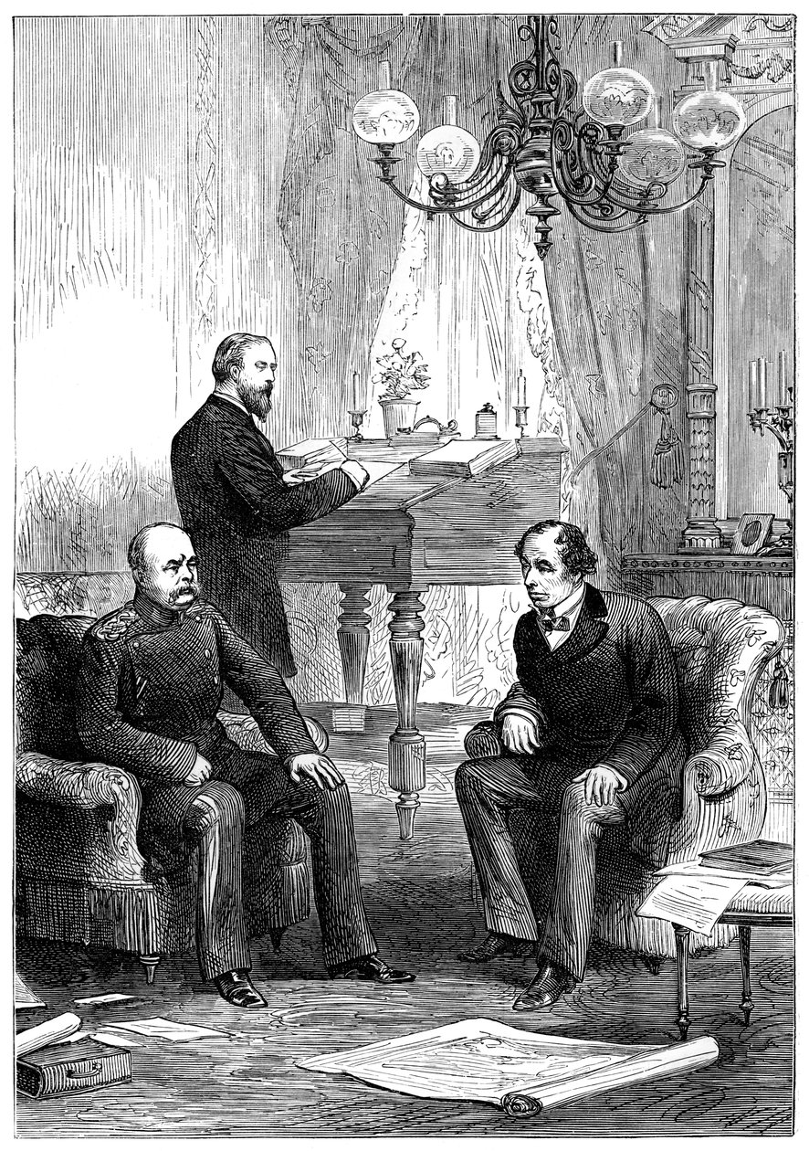Benjamin Disraeli 1804-1881, Otto von Bismarck ile görüşme 1815-1898, Berlin, 1878 by Unbekannt