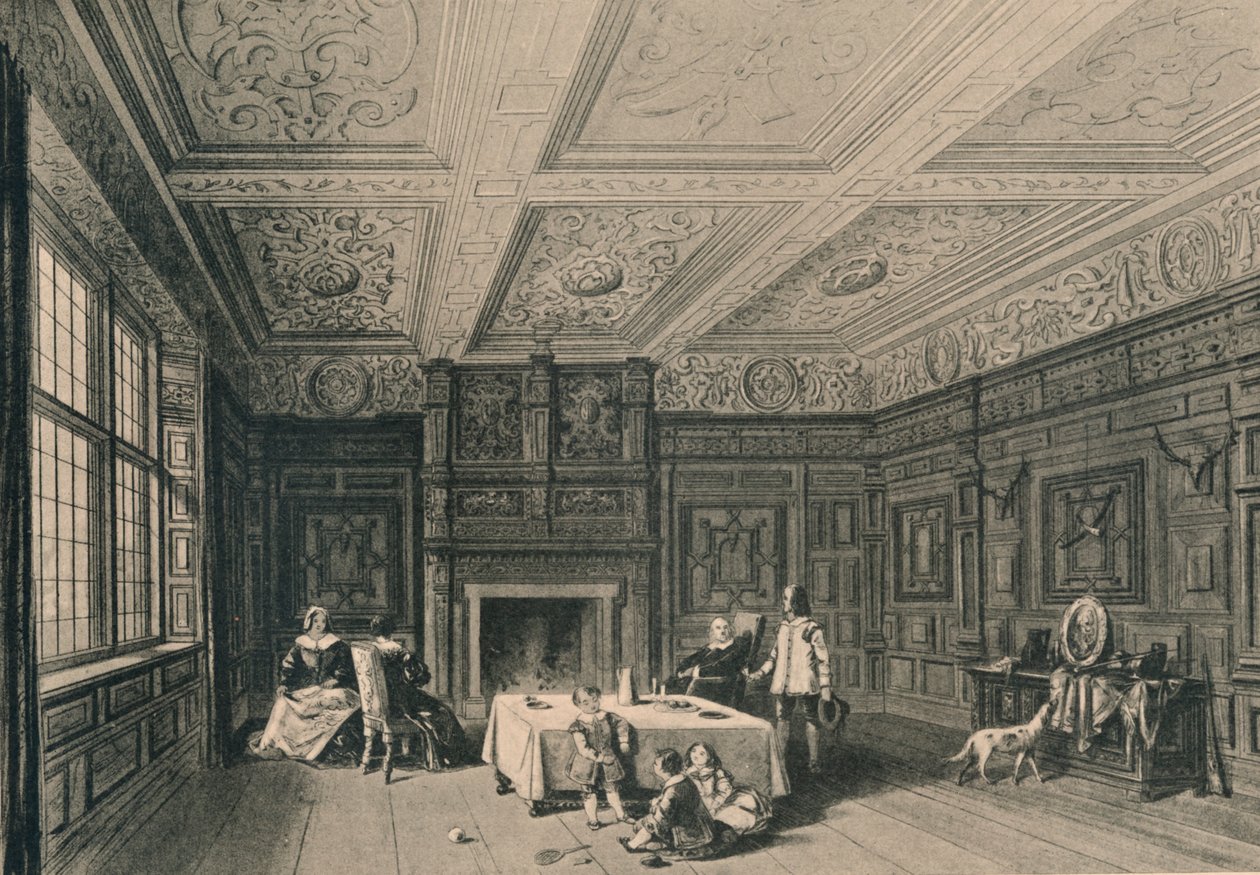 Benthall Salonu, Shropshire, 1915 by Unbekannt