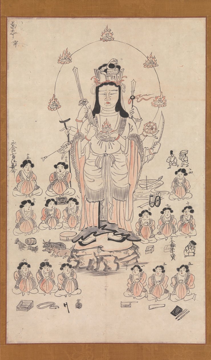 Benzaiten ve Onbeş Görevlisi, 13. yüzyıl. by Unbekannt