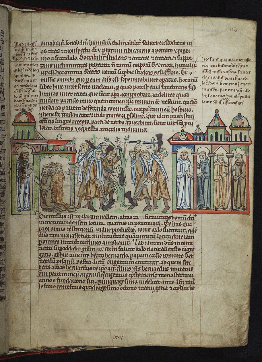 Clairvauxlu Bernard, rahipleri kız evlerine gönderiyor, Cistercian rahipleri, 1249-1250. by Unbekannt