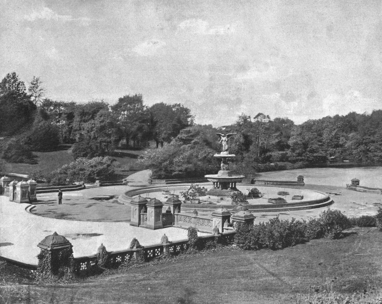 Bethesda Çeşmesi, Central Park, New York, ABD, c1900. by Unbekannt