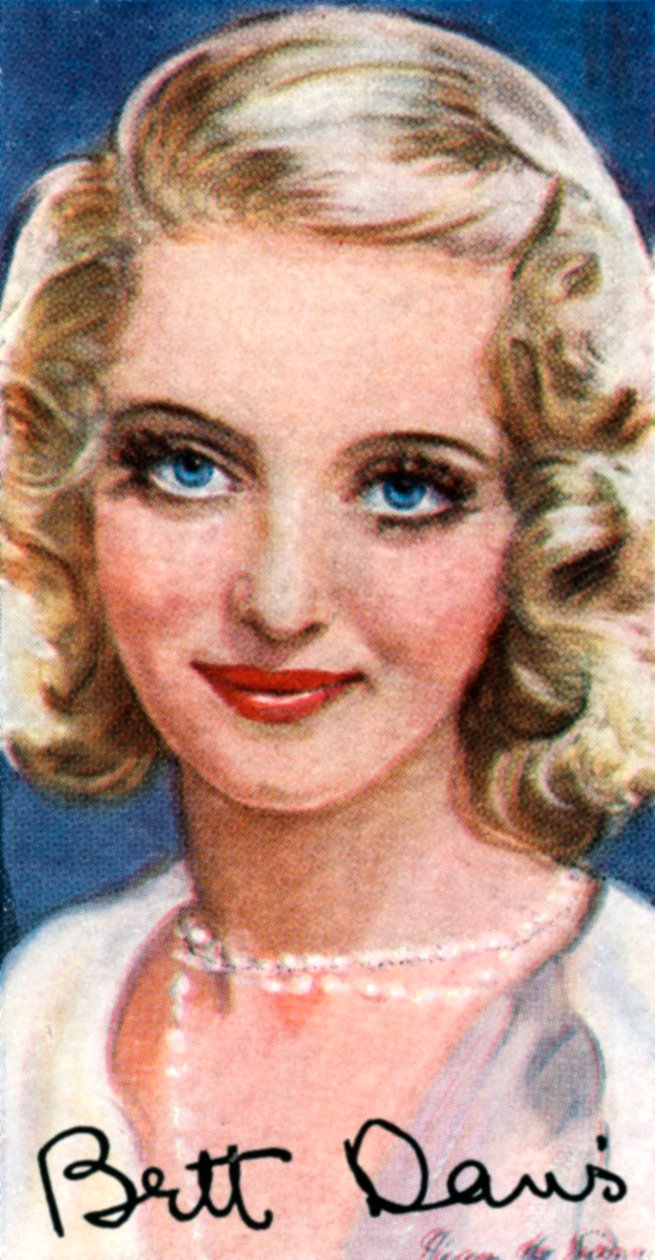 Bette Davis, 1908-1989, iki kez Akademi Ödülü kazanan Amerikalı aktris, 20. yüzyıl by Unbekannt