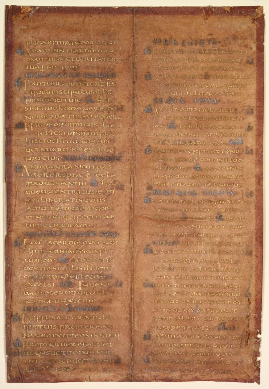 Bir Karolenj Kademeli rectodan Eksize edilen Bifolium, c. 830-860. by Unbekannt