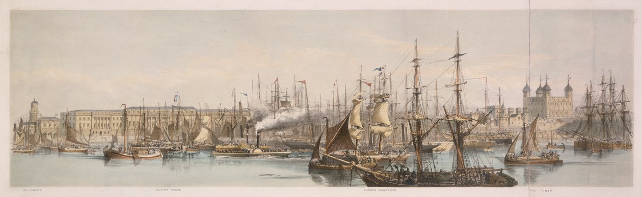 Billingsgate, Custom House ve Londra Kulesi by Unbekannt
