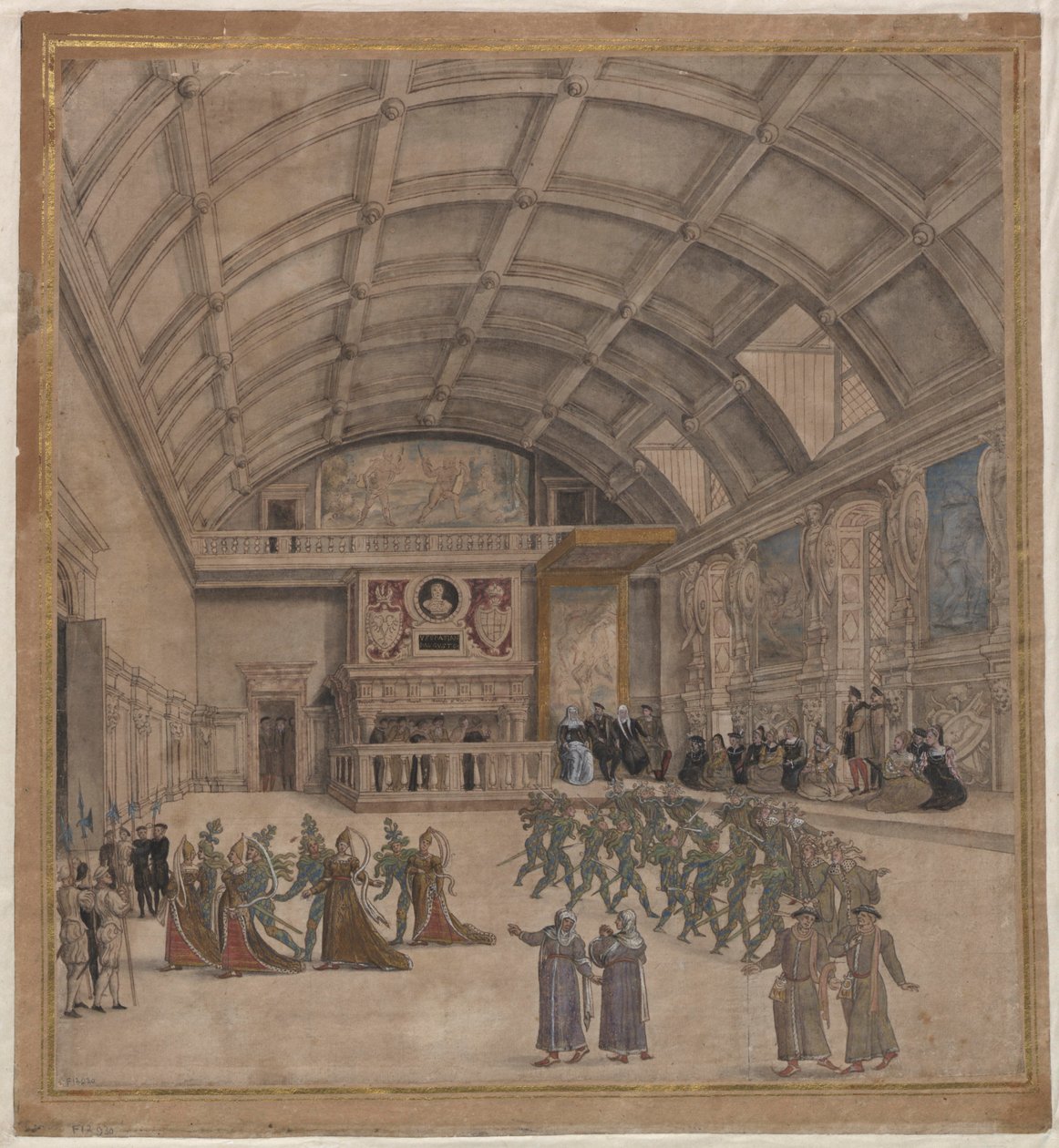 Ağustos 1549, 1549 kutlamaları sırasında Binche Sarayı. by Unbekannt