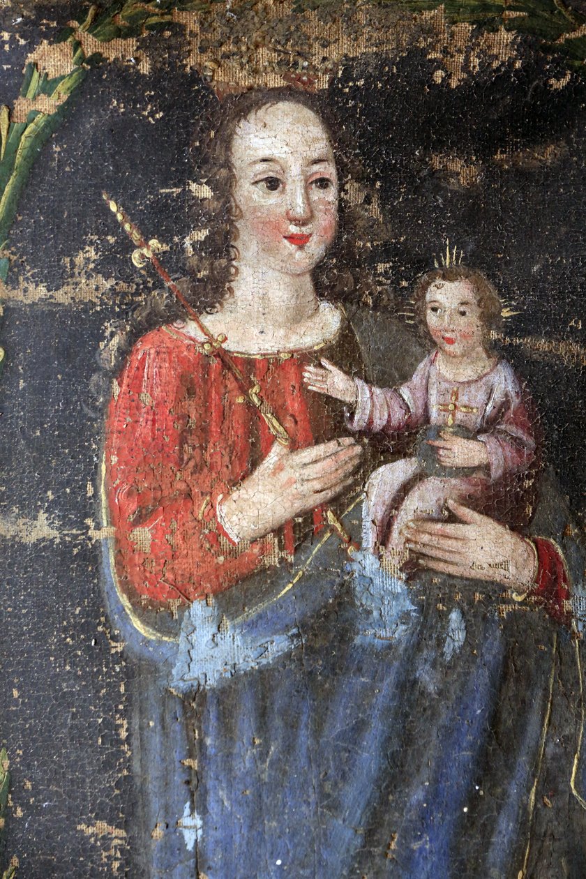 Bionnassay barok şapeli. Meryem Ana ve İsa. Fransa by Unbekannt
