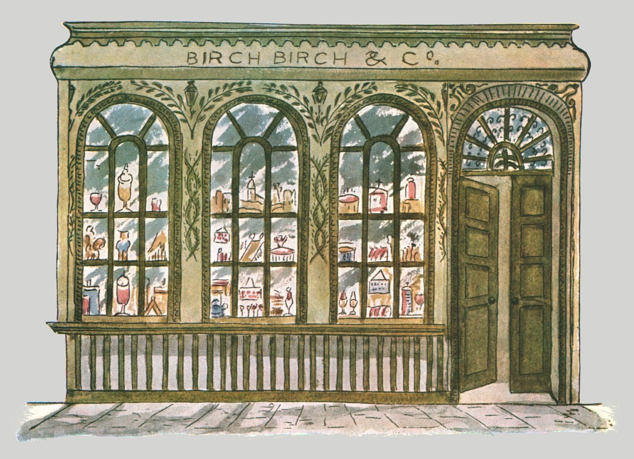 Huş ağacı dükkanı önü, Londra Şehri, 1928. by Unbekannt