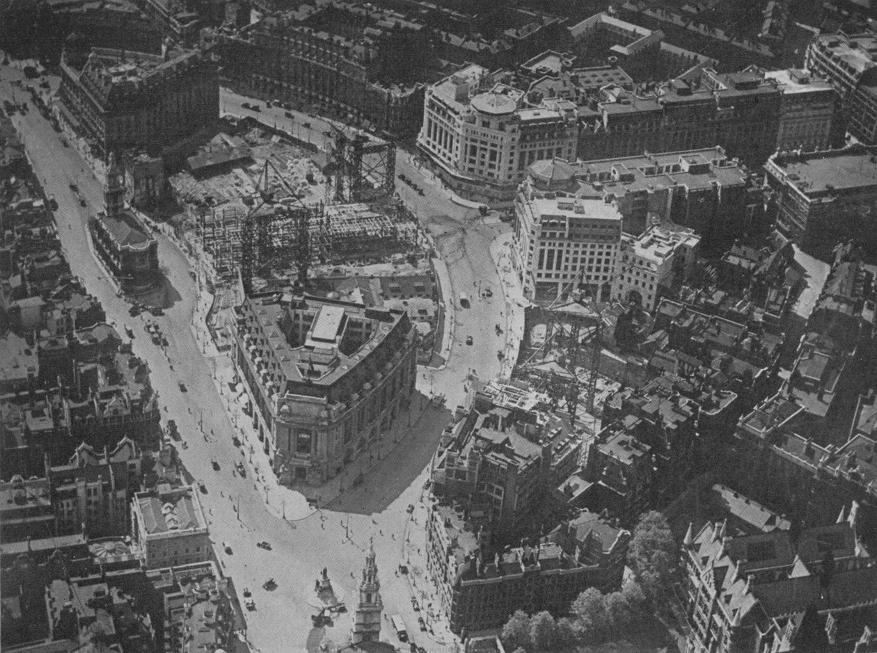 Bush House çevresinin kuş bakışı görünümü, Londra, 1924 by Unbekannt