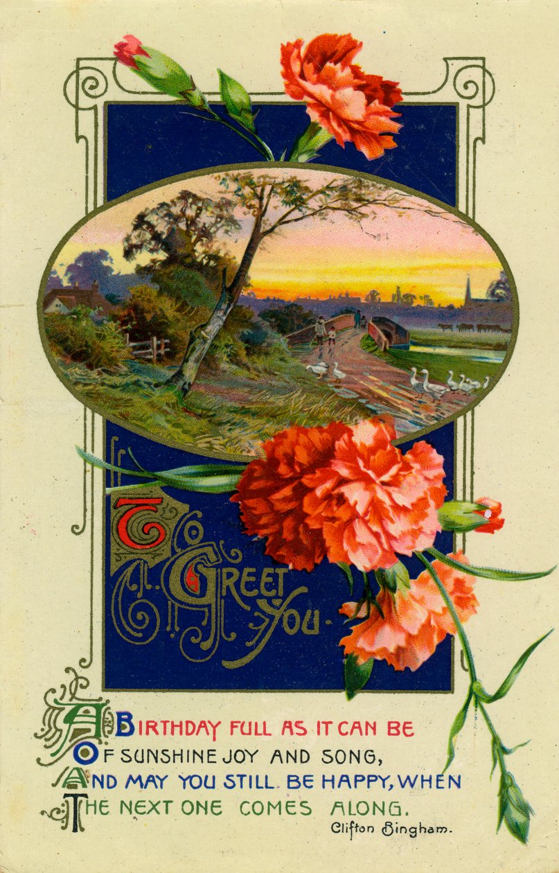 Doğum günü kartpostalı, c1911 by Unbekannt