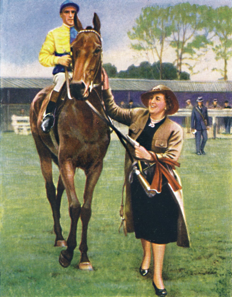 Kara Benek, Jokey: A. Richardson, 1939 by Unbekannt
