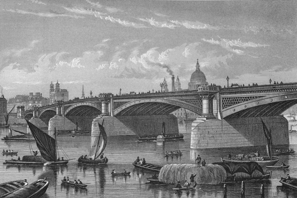 Surrey tarafından Blackfriars Köprüsü, Londra, c1875 1878 by Unbekannt