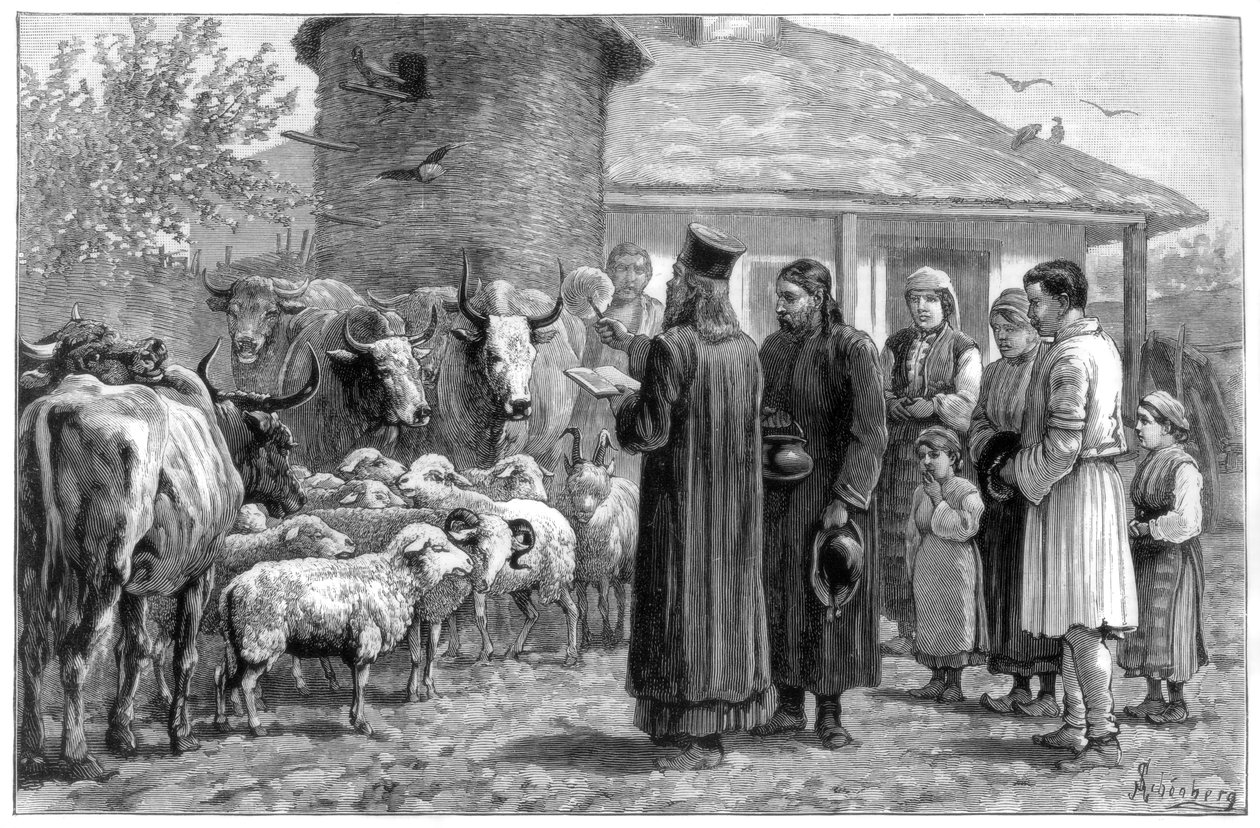 Evcil hayvanların kutsanması, Bulgaristan, 1887 by Unbekannt