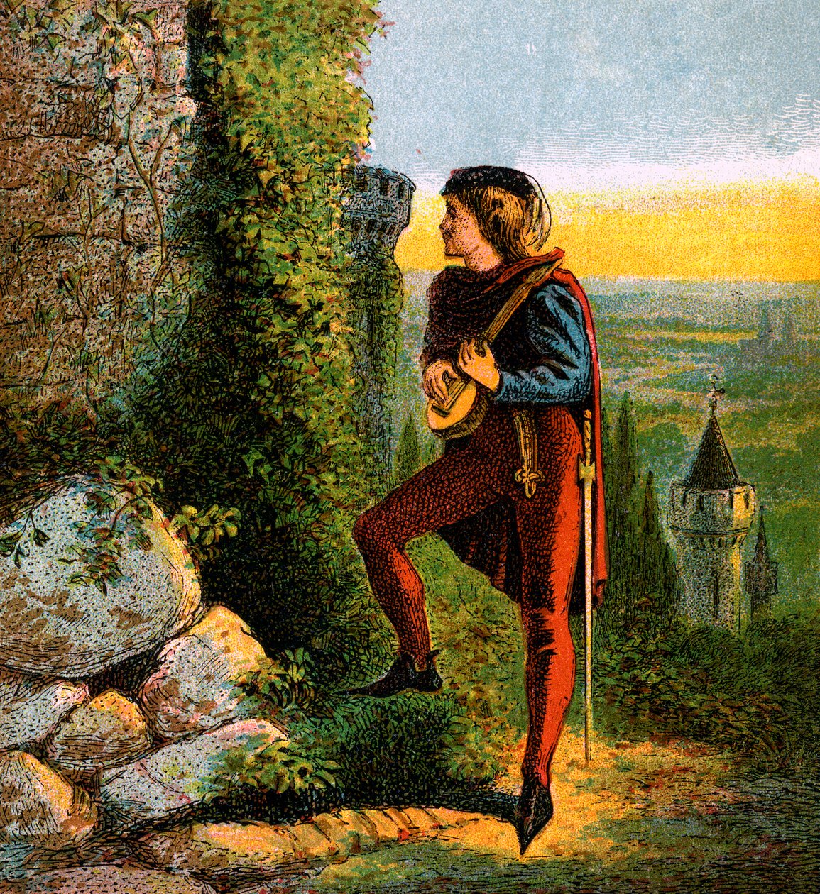 Blondel Richards Hapishanesinde, 12. yüzyıl, c1850 by Unbekannt