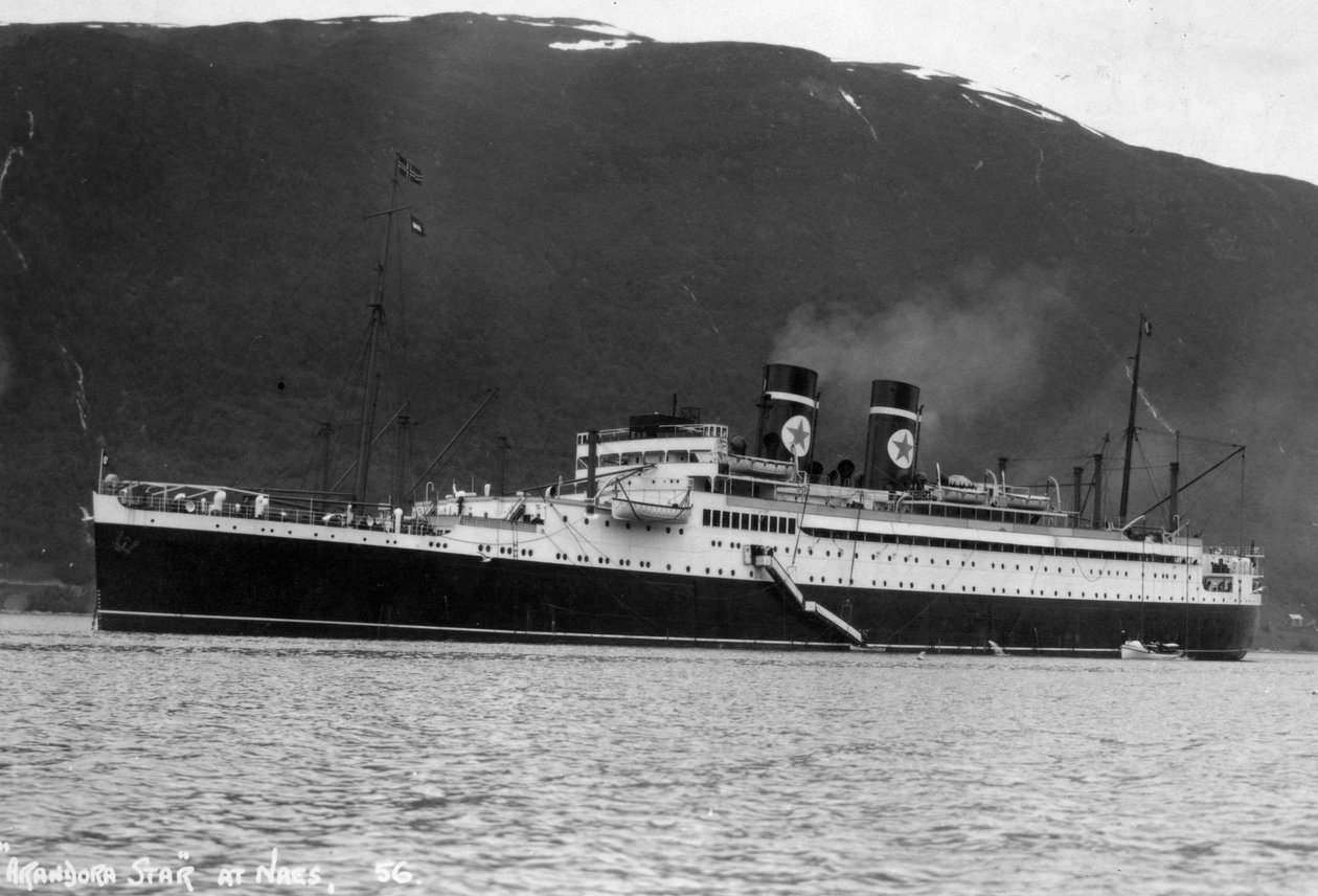 Blue Star Line yolcu gemisi SS Arandora Star, Norveç, c1927-c1939 by Unbekannt