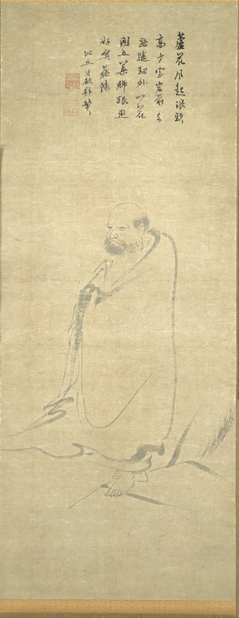 Bodhidharma, Yangzi'yi Kamış Üzerinde Geçerken, 1300'ler. by Unbekannt