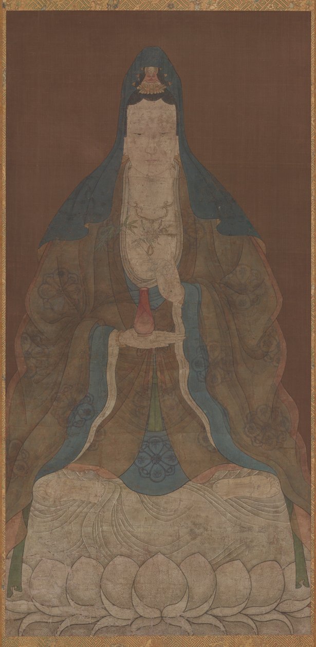 Vazo ve söğüt dalı ile Bodhisattva Avalokiteshvara Guanyin, Ming hanedanı, 1368-1644. by Unbekannt