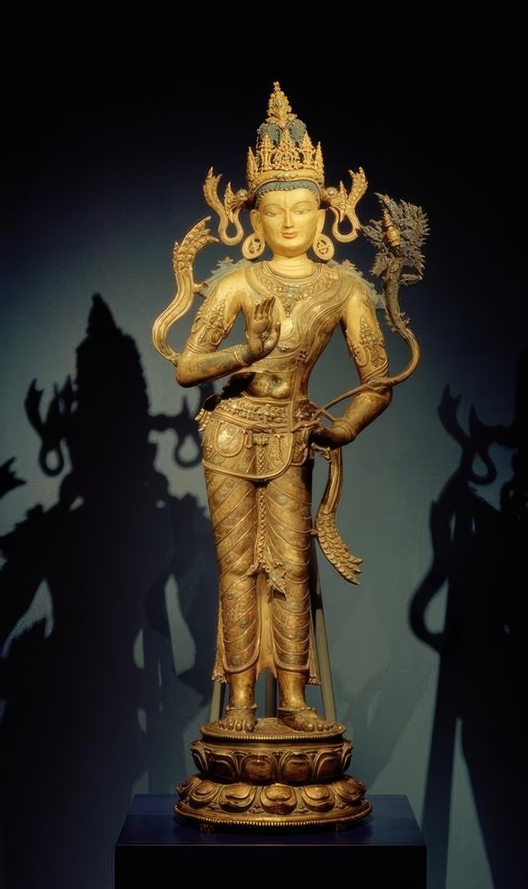 Bodhisattva Maitreya / heykel, 11. – 12. Yüzyıl by Unbekannt