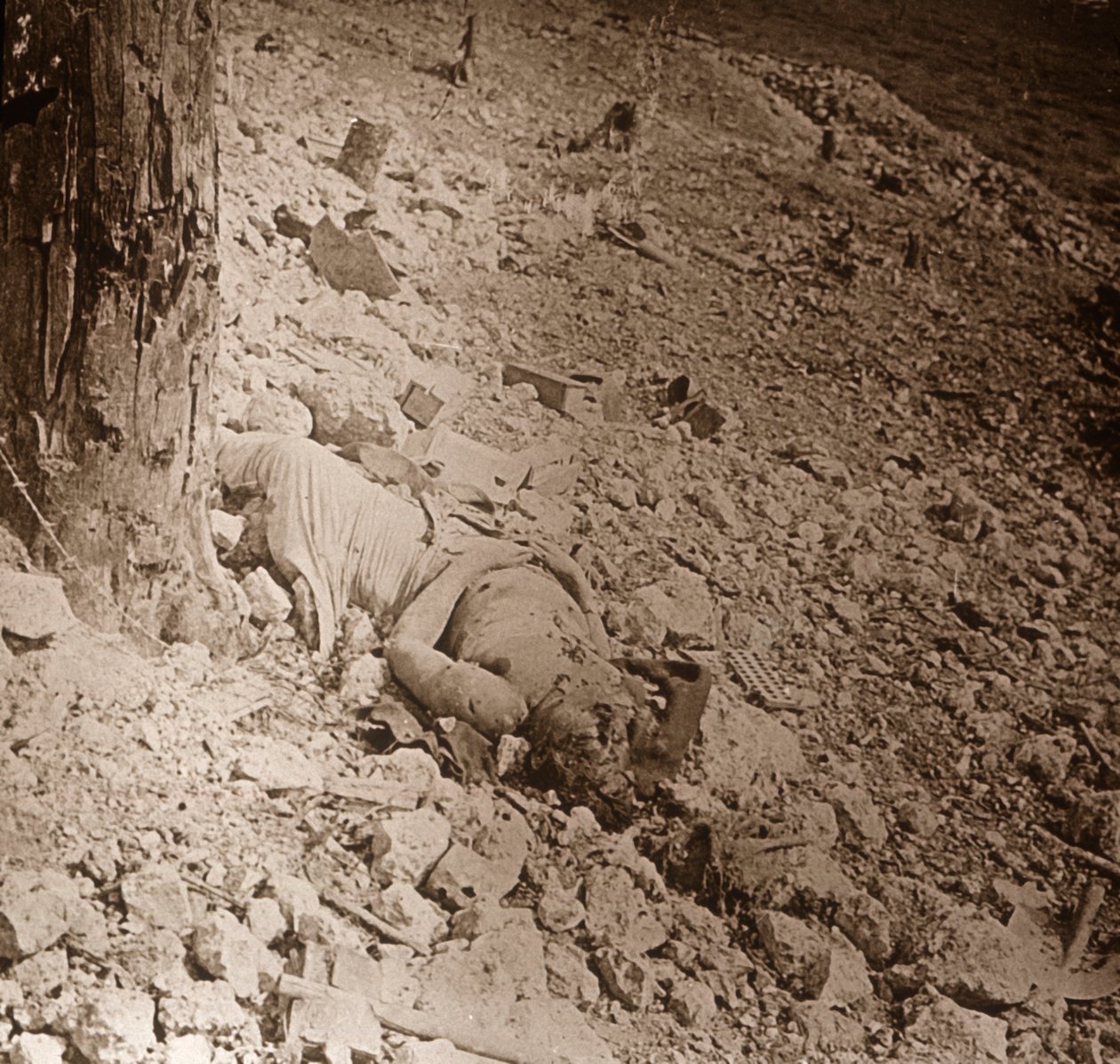 Ölü askerin cesedi, c1914-c1918 by Unbekannt