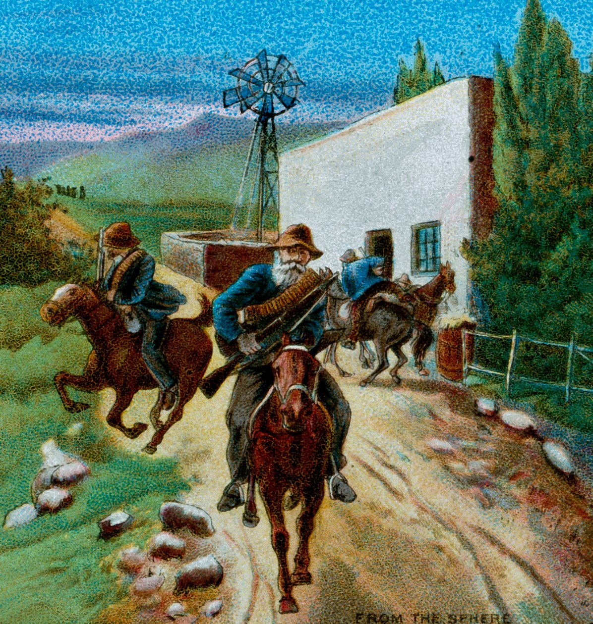 Bir Çiftlik Evinden Geri Çekilen Boers, 1900 by Unbekannt