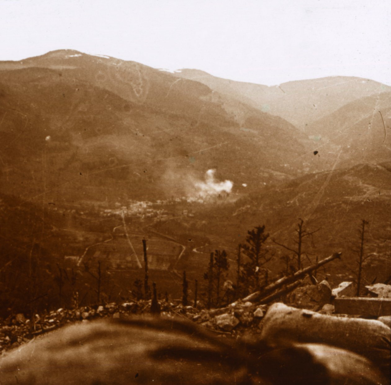 Bombardıman, Metzeral, kuzey Fransa, c1914-c1918 by Unbekannt