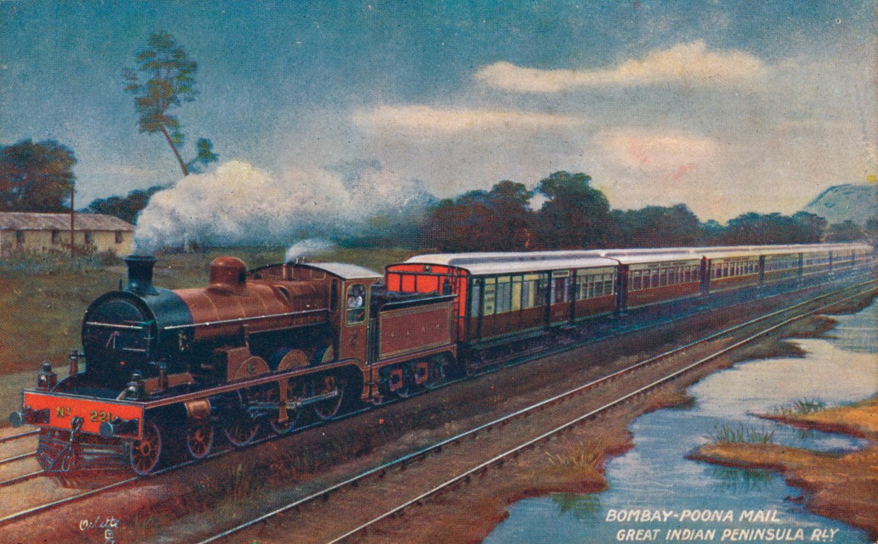 Bombay-Poona Mail, Büyük Hint Yarımadası Demiryolu, c1900 by Unbekannt