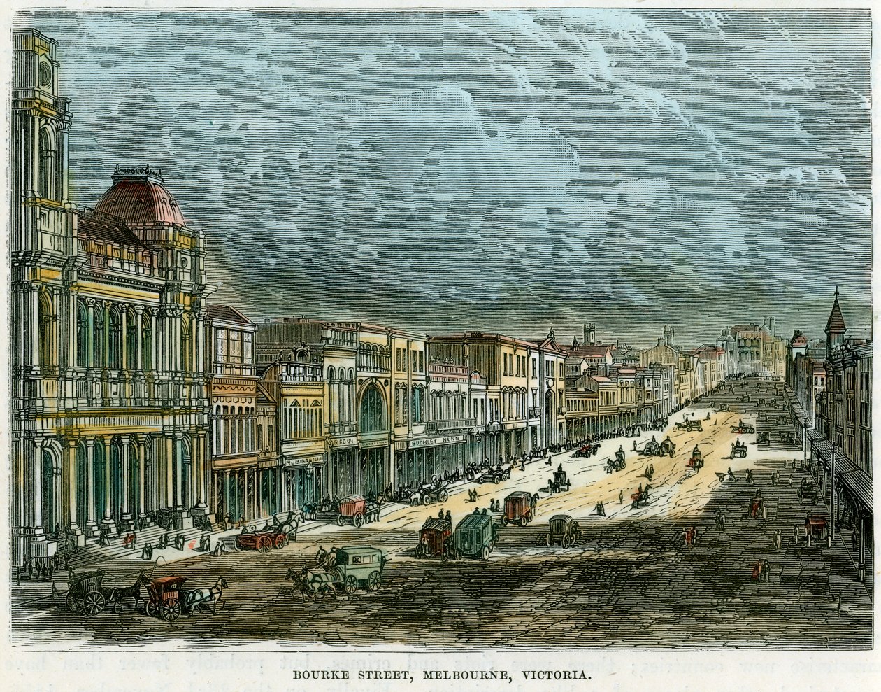 Bourke Street, Melbourne, Victoria, Avustralya, c1880 by Unbekannt