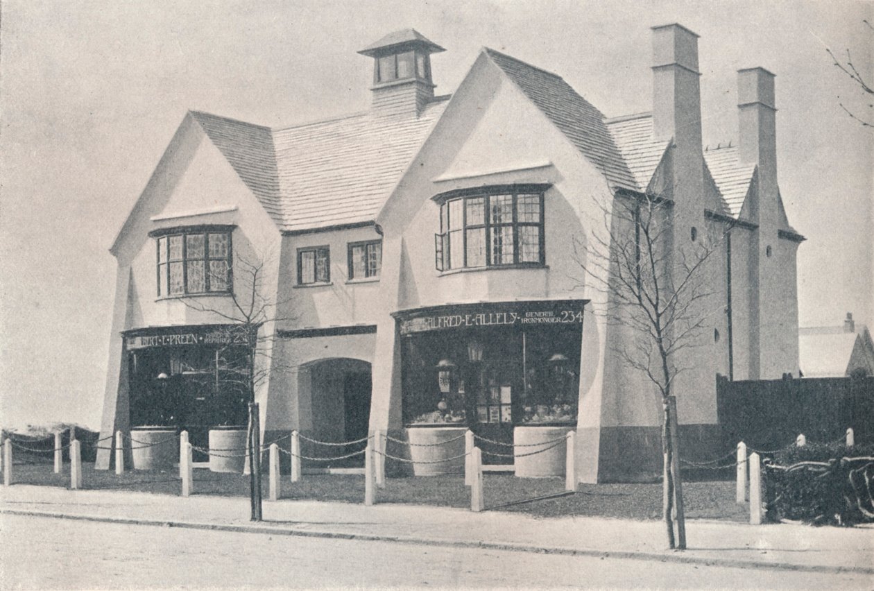 Bournville: Köy Dükkanlarından ikisi, WA Harvey tarafından, c1900 1901-1902 by Unbekannt