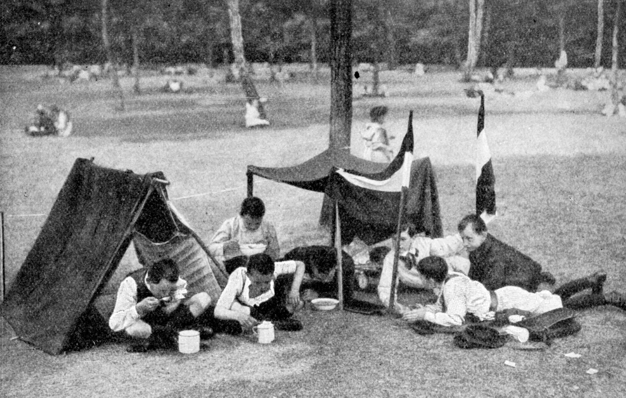 Kamp yapan erkekler, Berlin, Almanya, 1922 by Unbekannt