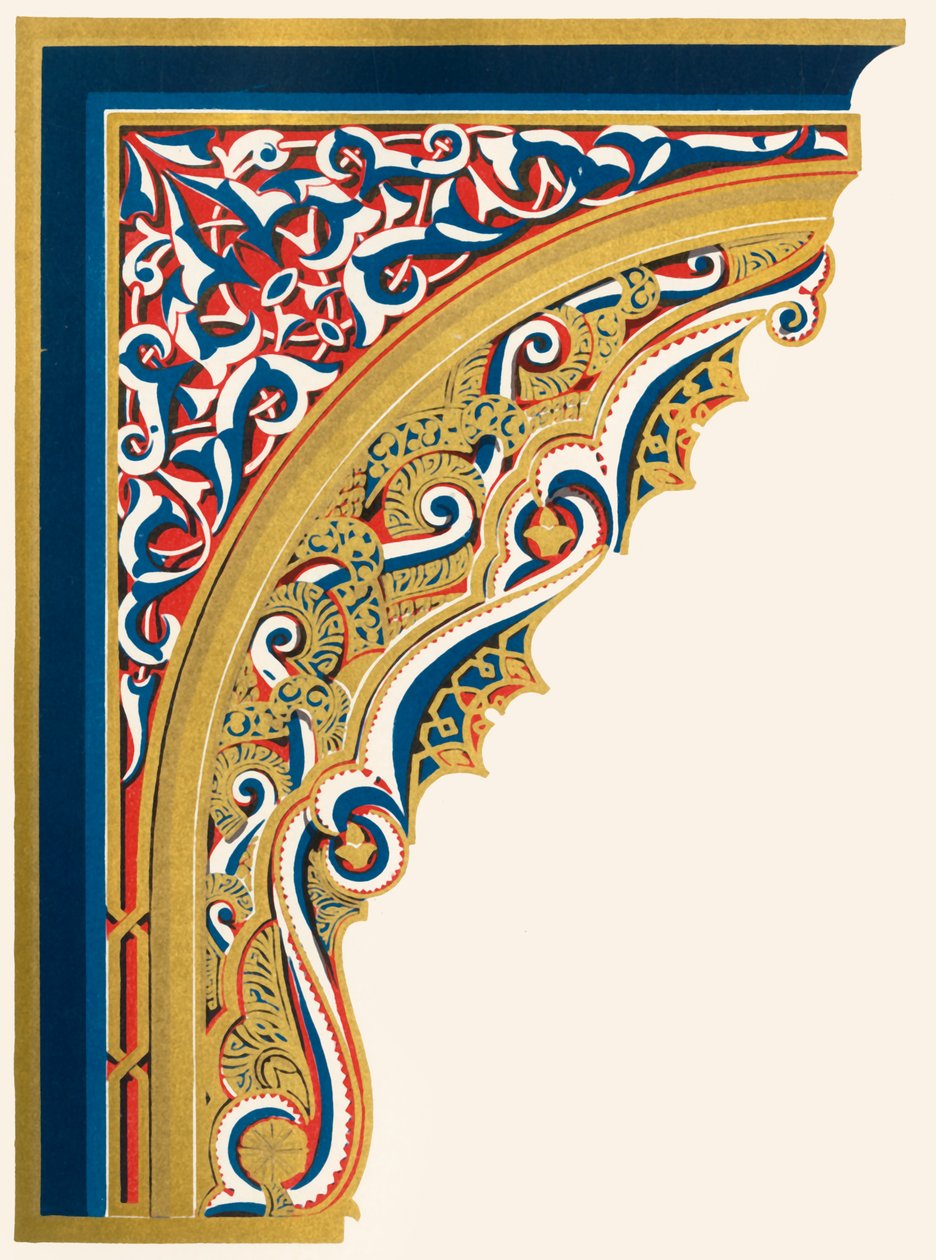 Portikonun tavanını destekleyen parantezler, Aslanlar Mahkemesi, 1907. by Unbekannt
