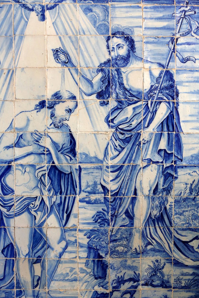 Brezilya, Bahia, Salvador : Bonfim kilisesinde Azulejo : İsa